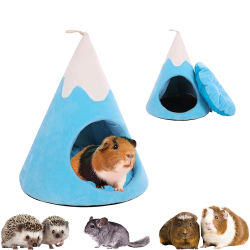 Guinea Pig Fleece Tunnel House – Soft Cozy Cone Hideout Bed for Guinea Pigs, Chinchillas, Rats, Hedgehogs – Small Animal House by The Kozko Hut