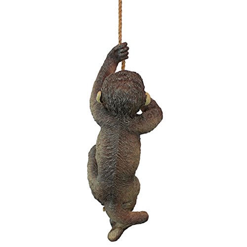 Design Toscano Ng32154 Makokou The Climbing Monkey Hanging Rope Sculpture, Single #TOP4