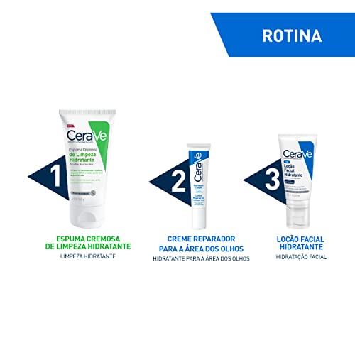 CeraVe, Espuma Cremosa de Limpeza Hidratante, com Ácido Hialurônico 60g, Cor: Branco