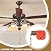 Ceiling Fan Switch, 3 Speed Ceiling Fan Pull Chain Replacement Pull Chain Control Switch for Fans, Wall Lamps, Cabinet LightCeiling