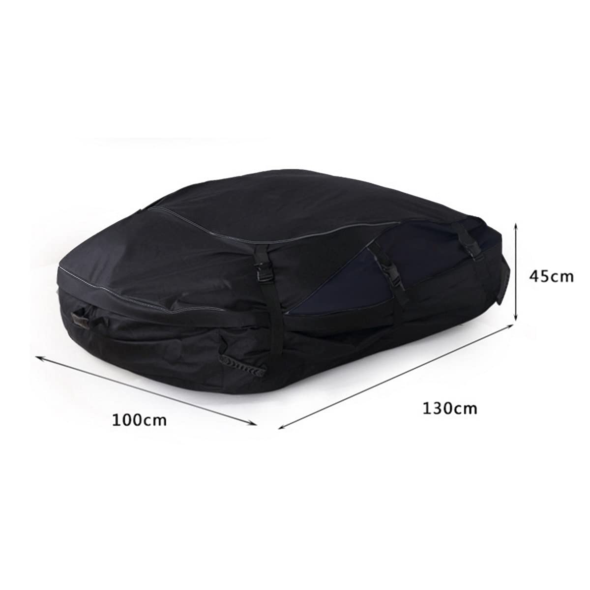 Barras Techo Barras Superiores Portaequipajes Impermeable para Techo Coche De 130x100x45cm Bolsa Viaje para Equipaje Carga Bolsa De Almacenamiento para Vehículos con Rieles Techo