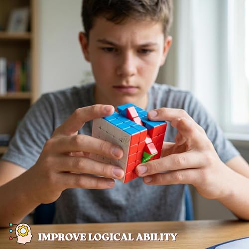 Image of MoYu Meilong Professional Speed Cube, Stickerless Magic Puzzle Cube with Instructions (Size 5x5)
