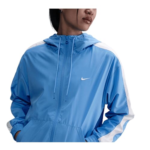 NIKE スキージャケット ブルー Shop Nike Men's Blue New York Knicks Courtside Wind Runner Woven