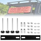 EXLECO 2er Sandbleche Halterung Zubehör, Sandboards Offroad Zubehör, Anfahrhilfe Offroad Befestigung für Wohnmobil Traktionsmatte Einbausatz für Auto Dachträger Dachkorb Gepäckablage