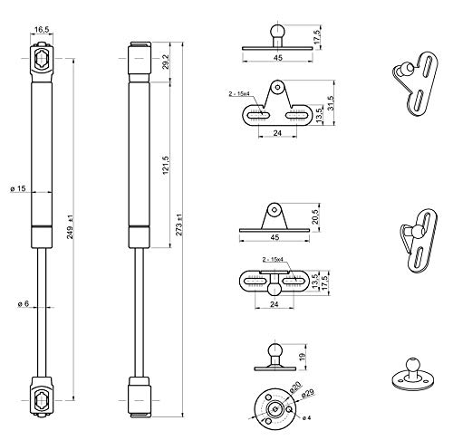 Puntone porta Gas 80N cucina e armadietto con