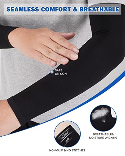 Jay Sarees Arm Sleeves For Men Women Kids 3 Pairs, Compression Sleeve Cover Arms, Tattoo Cover-Up Sun Sleeves Uv Protection Cooling For Sports Football Baseball Volleyball Boys Girls-1 #TOP5