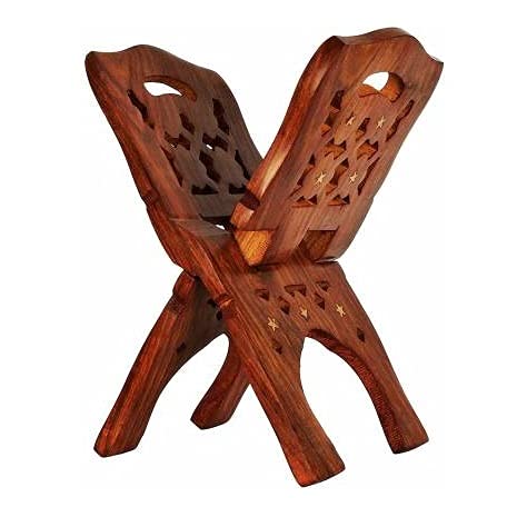 HomEnrich Wooden Rehal | Folding Religious Prayer Free Reading Stand | Book Reader | Holy Book Reader | Holy Book Stand for Quran Ramayan Bible Gita Guru Granth Sahib | Religious Book Stand-image-45