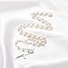 YQZIYOU Rosary Beads Catholic for Women - Rosary Necklace Artificial Pearls, Solid Colored Simple Style Rosary Beads, Gifts for Women (Off White)