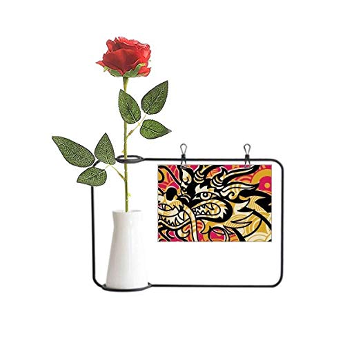 Rose artificielle noire dragon asiatique pour suspendre au salon zen - 2