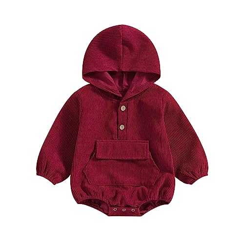 Kayotuas Infant Baby Boy Girl Fall Clothes Devil Hoodie Sweatshirt Romper Long Sleeve Bodysuit Cute Halloween Outfit Clothing