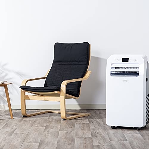 Taurus Cold Digital - Aire acondicionado portátil. 3 en 1: frío, deshumidificador y ventilador. Silencioso. Temporizador. Con mando a distancia. Con kit ventana. Ruedas. Blanco. 1100W.