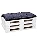 Coussin de Palette extérieur Lavable 80 x 120 cm - Coussin de siège Rembourrage de Palette Euro Graphite