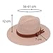 Womens Wide Brim Straw Panama Hat Fedora Summer Beach Sun Hat UPF 50+ Rose