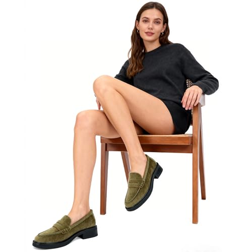 Image of Loafers for Women, Classic Penny Slip On Flat Dress Shoes
