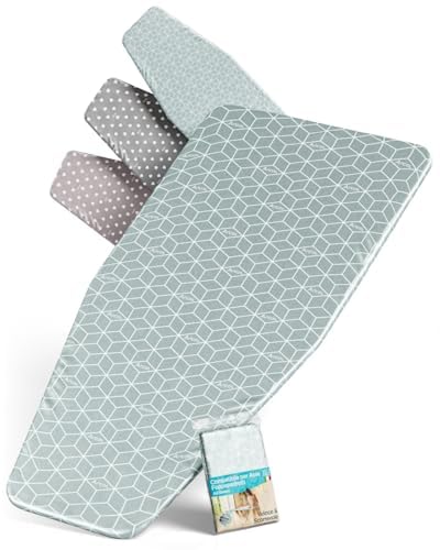 ARCOL Funda para tabla de planchar Foppapedretti, funda de repuesto elástica, fabricada en Italia, funda para tabla de planchar 100% algodón (cubierta, verde impresión moderno)
