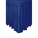 Plastic Navy Blue Table Skirt, 14ft