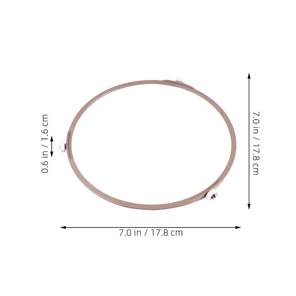 CKANDAY Anello girevole per forno a microonde da 19,1 cm, con rulli di altezza 14 mm, vassoio rotante da 19 cm, vassoio centrale in vetro, supporto di ricambio, anello interno di supporto