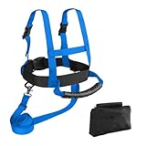 Shamiina キッズスキーハーネス トレーニング補助具 ハンドル付 肩掛けタイプ 長さ調整可 軽量設計 収納袋付き 保護機能強化 スノースポーツに適用