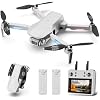 4DF8 GPS Drone with 4K HD Camera, White, 5GHz FPV Transmission, 4.5 LCD Screen on Controller,60 Min Flight Time, Brushless Motor, for Beginners,32GB memory card
