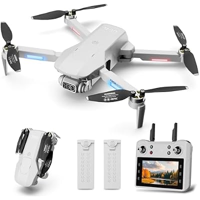 4DF8 GPS Drone with 4K HD Camera, White, 5GHz FPV Transmission, 4.5 LCD Screen on Controller,60 Min Flight Time, Brushless Motor, for Beginners,32GB memory card
