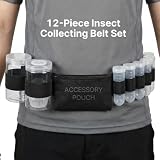 12-Piece, Insect Collecting Belt Set - Hands-Free Bug Collection Kit With Vented Jars & Tools， Used For Scientific And Natural Exploration, Insect Specimen Tools Kit, Adjustable One Size Fits All