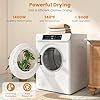Auertech 3.6 CU. FT Clothes Dryer, Large Capacity Laundry Dryer with 12 Drying Modes & Stainless Steel Tub, Dryer Machine, Electric Dryer with LED Control for Busy Family Home, White