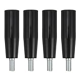 Beaupretty 4pcs Bakelite Threaded Revolving Handles Crank Handle Grip Set, Rotating Mechanical Handwheel for Industrial Machinery and Lathe Use
