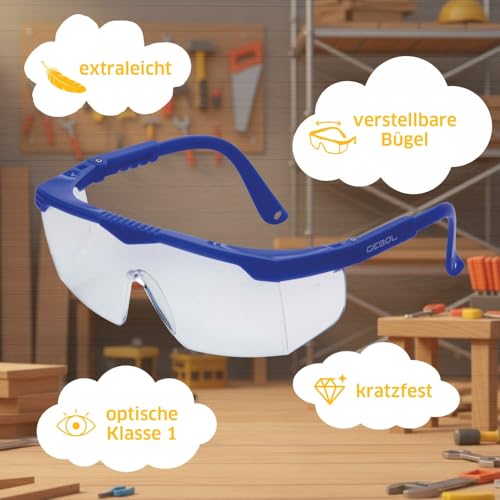 Gebol Safety Kids Kinder Schutzbrille, UV-Schutz, kratzfest, leicht – Ansicht 3