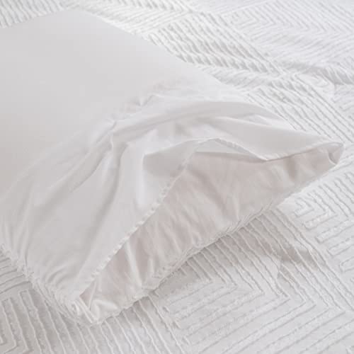 Lavachey Queen Comforter Set, White Boho Bedding Comforter Sets Extra Fluffy thumb #3