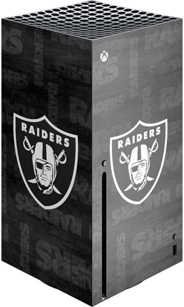 Skinit Decal Gaming Skin Compatible with Xbox Series X Console - Officially Licensed NFL Las Vegas Raiders Black & White Design