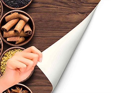 Vinilo para Lavavajillas Especias Fondo Madera | Varias Medidas 50x65cm | Adhesivo Resistente y de Fácil Aplicación | Pegatina Adhesiva Decorativa de Diseño Profesional - imagen 3