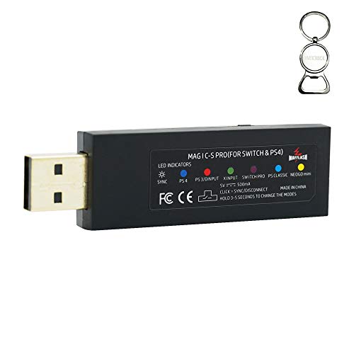 Mcbazel MayFlash MAGIC-S PRO Wireless Controller Adapter for Switch/PS4/PS3/PC/NEOGEO mini/PS Classic with Bottle Opener