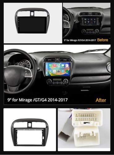 Autoradio Android 9 pouces pour Mitsubishi Mirage 2014-2017 - 2