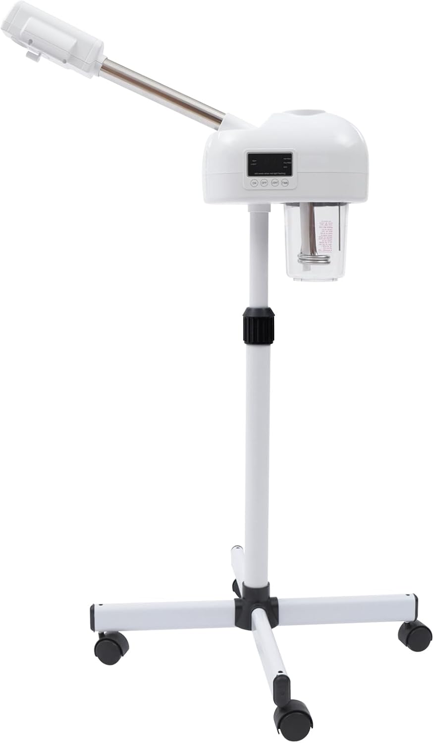 Professional Ozone Facial Steamer with LCD Display, Wheels, Timer Function, Nano Steam for Deep Cleaning, Adjustable Height for Home Salon Skin Care Use Professional Ozone Facial Steamer with LCD Display, Wheels, Timer Function, Nano Steam for Deep Cleaning, Adjustable Height for Home Salon Skin Care Use
