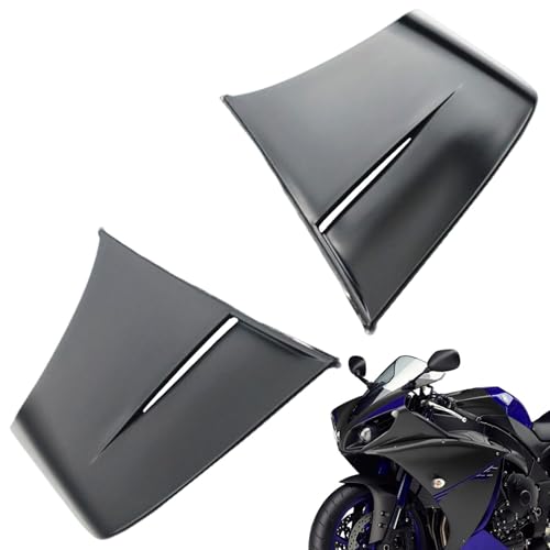 Spoiler latéral moto et ailes de carénage aérodynamiques noires en ABS