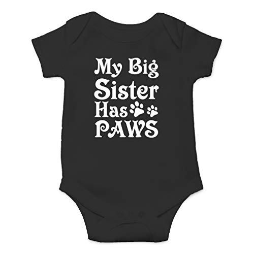 Image of AW Fashions My Big Sister Has Paws Baby Bodysuit Cute Newborn Girl Outfits Funny Romper Baby Boy Clothes