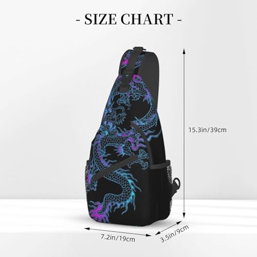 Dragon Pattern Sling Backpack Crossbody Sling Bag for Women Men Multipurpose Travel Hiking Chest Bag Daypack3