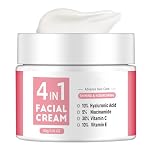 Brightening Cream, Wrinkle Cream for Women, Day & Night, Face Moisturizing Cream, 10% Hyaluronic Acid + 5% Niacinamide + 30% Vitamin C + 10% Vitamin E