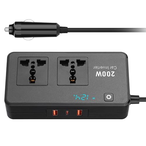 Chargeur de voiture compact 200W USB C idéal pour les longs trajets en famille