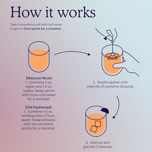 Image of SAYSO Honey Rosemary Moscow Mule & Old Fashioned - Instant Cocktail or Mocktail Mixers - No Hot Water - Professionally Crafted - Home Bar - Organic Ingredients, 16-Pack