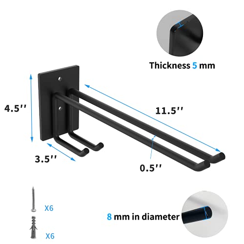 Foozet Ski Storage Rack With Ski Poles Storage Rack Wall Mount Heavy Duty Metal, Suitable For 2 Pairs Snowboard Storage Hanger For Garage Home Indoor Hold Up To 100Lbs #TOP1