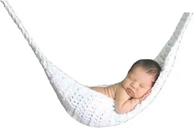 Hamac pour Bébé Fait Main - Accessoire Photo Nouveau-né 0-12 Mois