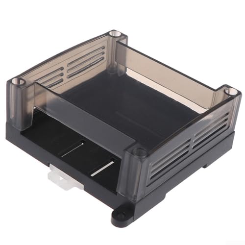 Image of Transparent Cover DIN Rail Enclosure 95x90x40mm Plastic Shell for PLC Electrical Control Boxes