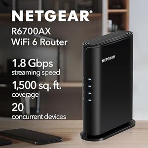 NETGEAR Nighthawk WiFi 6 Router R6700AX, Up to 1,500 sq ft, 1.8 Gbps — photo 2 of 6