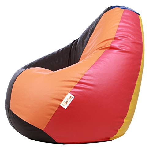 Image of Sattva Classic Bean Bag Cover Without Beans XXL Size - Orange,Neon Green and Royal Blue