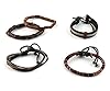 HZMAN Mix 5 Wrap Bracelets Men Women, Hemp Cords Wood Beads Ethnic Tribal Bracelets, Leather Wristbands #3
