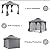 LAUSAINT HOME Outdoor Patio Gazebo 10'x10' with Expansion Bolts, Heavy Duty Gazebos Shelter Party Tent with Double Roofs, Mosquito Nettings and Privacy Screens for Backyard, Garden, Lawn, Smoke Grey