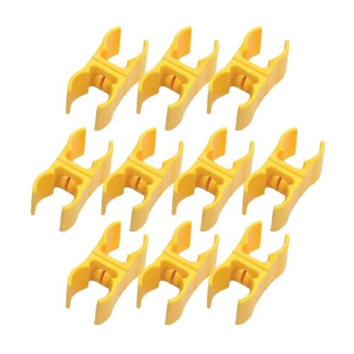 Geroosaty 10 Stück Outdoor Agility Field Warnstangen-Clip-Schnalle Kunststoff-Eckfahnenmast-Anschluss für Sport, Training, Warnung Langlebig