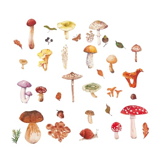 Sticker champignon Tofficu en PVC pour décoration murale - 8