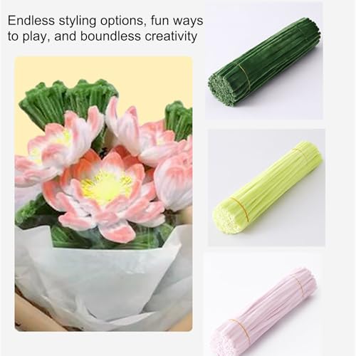 Fil chenille bricolage pastel cure pipe pour fêtes - 2